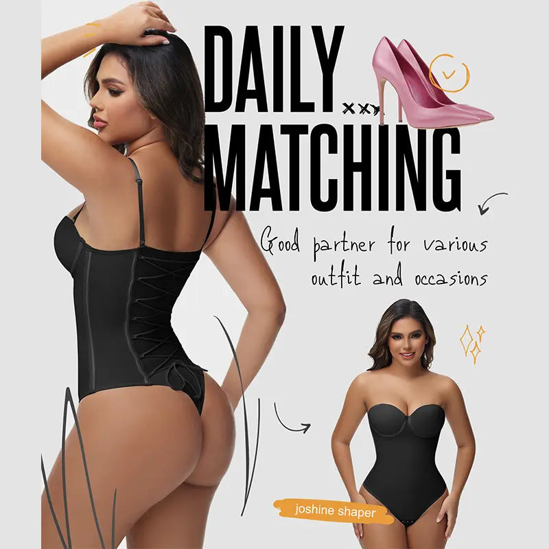 1-Piece Strapless Backless Corset Shapewear | Tummy Control Seamless Bodysuit