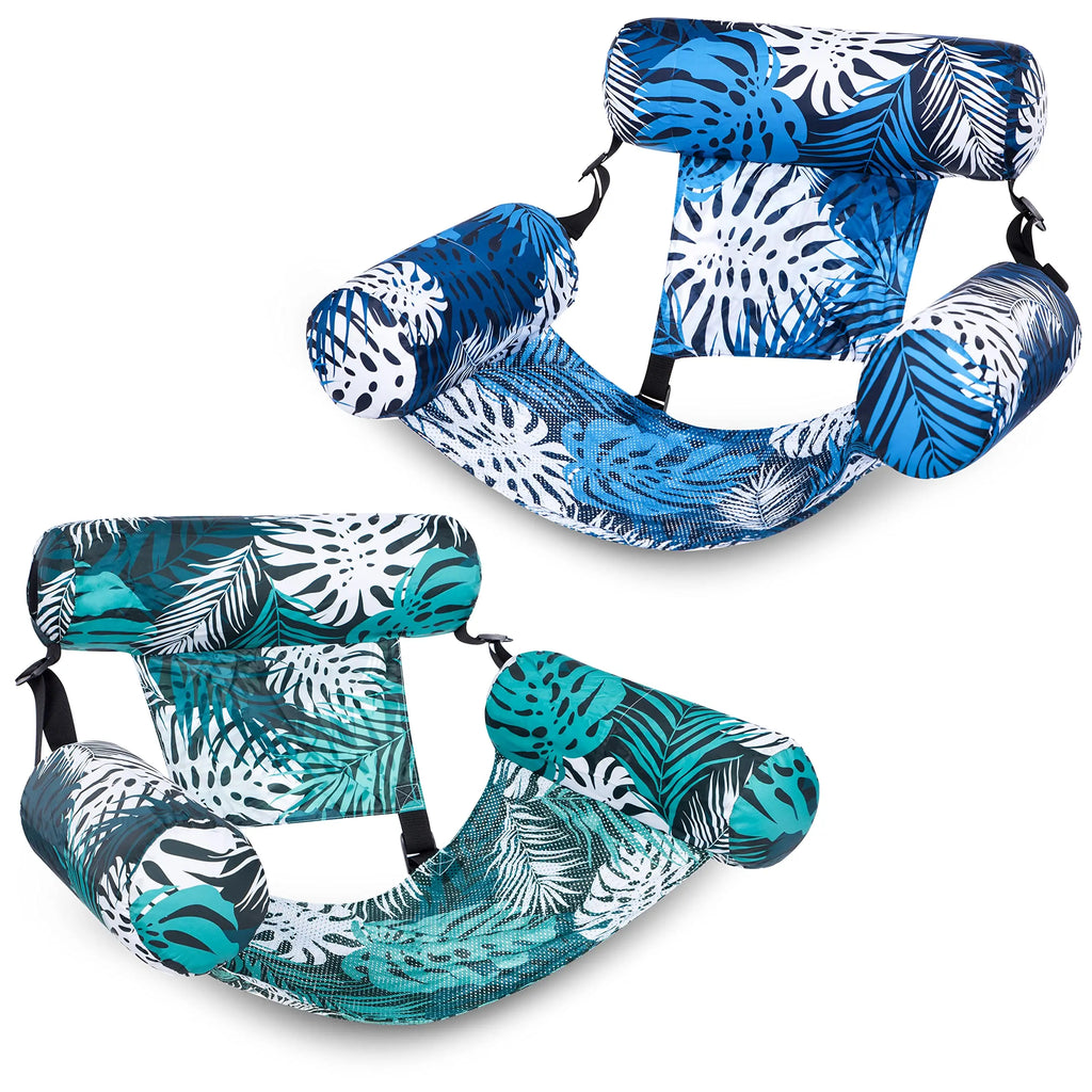 🏖️Inflatable Water Hammock Pool Float Chair💦 Breathable Mesh Floating Seat🛟 Great Savings When You Order A Pair