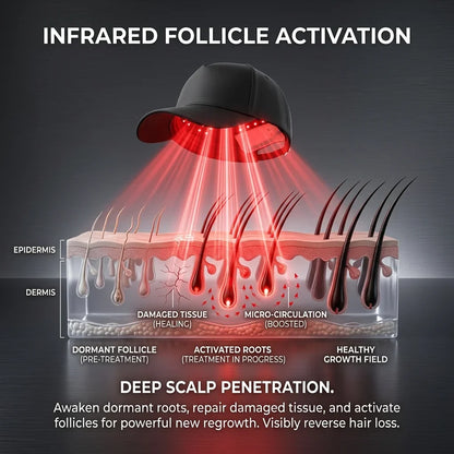 🔥 Power Red Light Therapy Cap🔥 | Reverse Thinning Hair Completely Infrared Hair Growth Cap