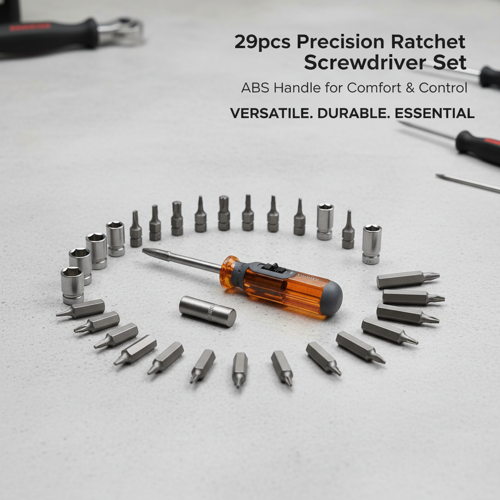 29-piece Precision Screwdriver Set with ABS Handle and Hex Socket