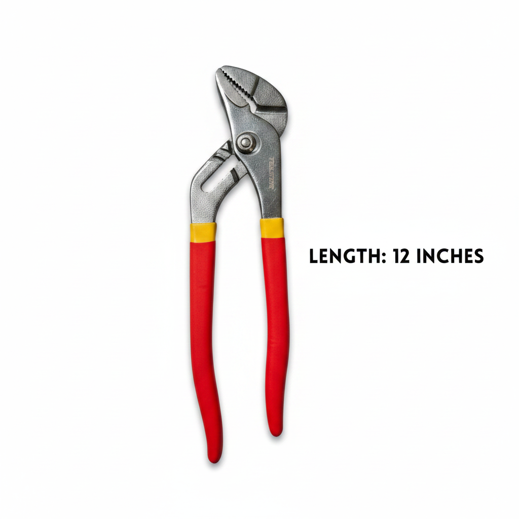 12" (approx. 30 cm) A3 carbon steel red handle slotted connector water pump clamp