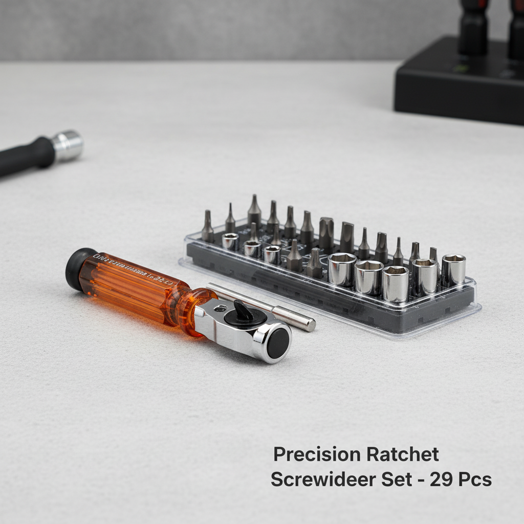 29-piece Precision Screwdriver Set with ABS Handle and Hex Socket