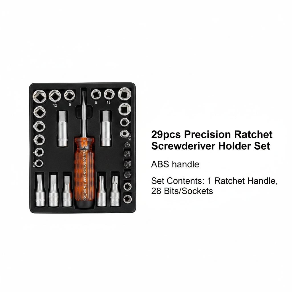 29-piece Precision Screwdriver Set with ABS Handle and Hex Socket