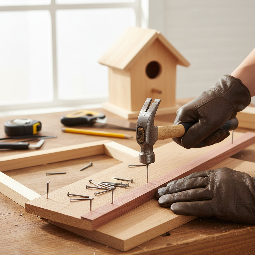 1-inch woodworking nails, round-headed solid wood nails, straight nails for home renovation fixing.