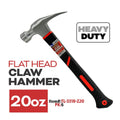 20 oz High-Strength Fiberglass Handle Claw Hammer, Flat-Head Non-Slip Nail Puller, Household/Industrial Grade Hammer
