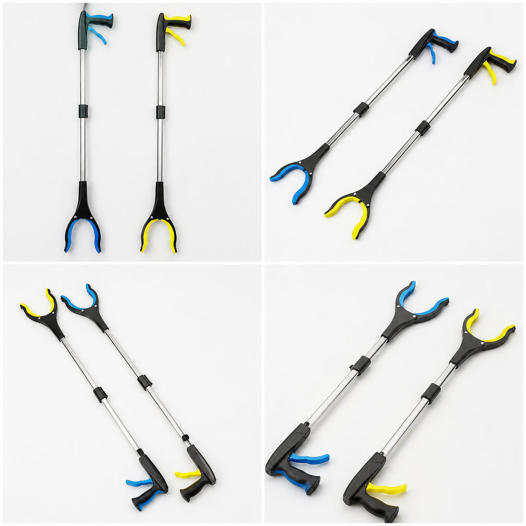 Handheld long-handled trash picker, household and outdoor cleaning and item retrieval, two-pack