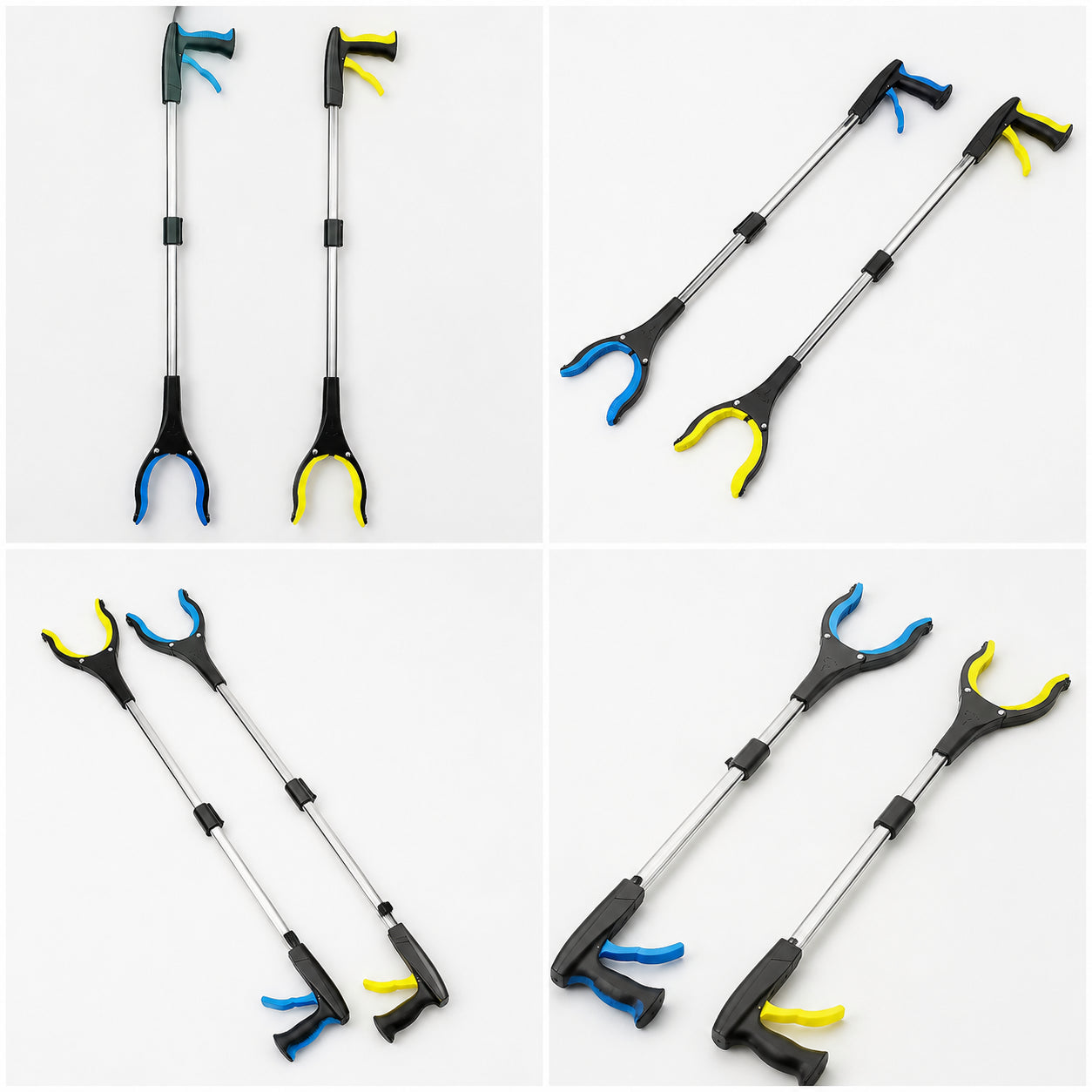 Handheld long-handled trash picker, household and outdoor cleaning and item retrieval, two-pack
