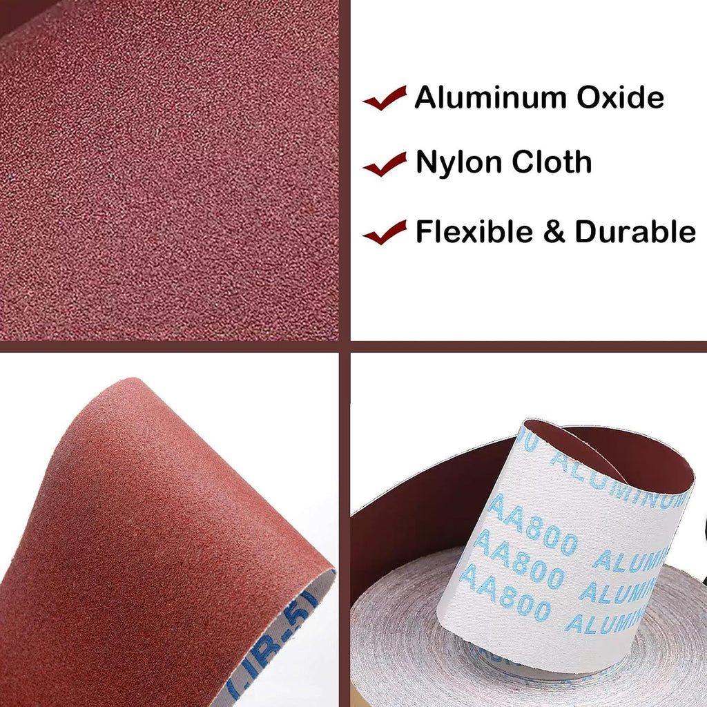 Sandpaper rolls, 6 grit sizes, 1 inch x 20 ft sandpaper rolls, 80/150/240/320/400/600 grit sandpaper sets, wet and dry sandpaper, suitable for metal, automotive, furniture, and wood.