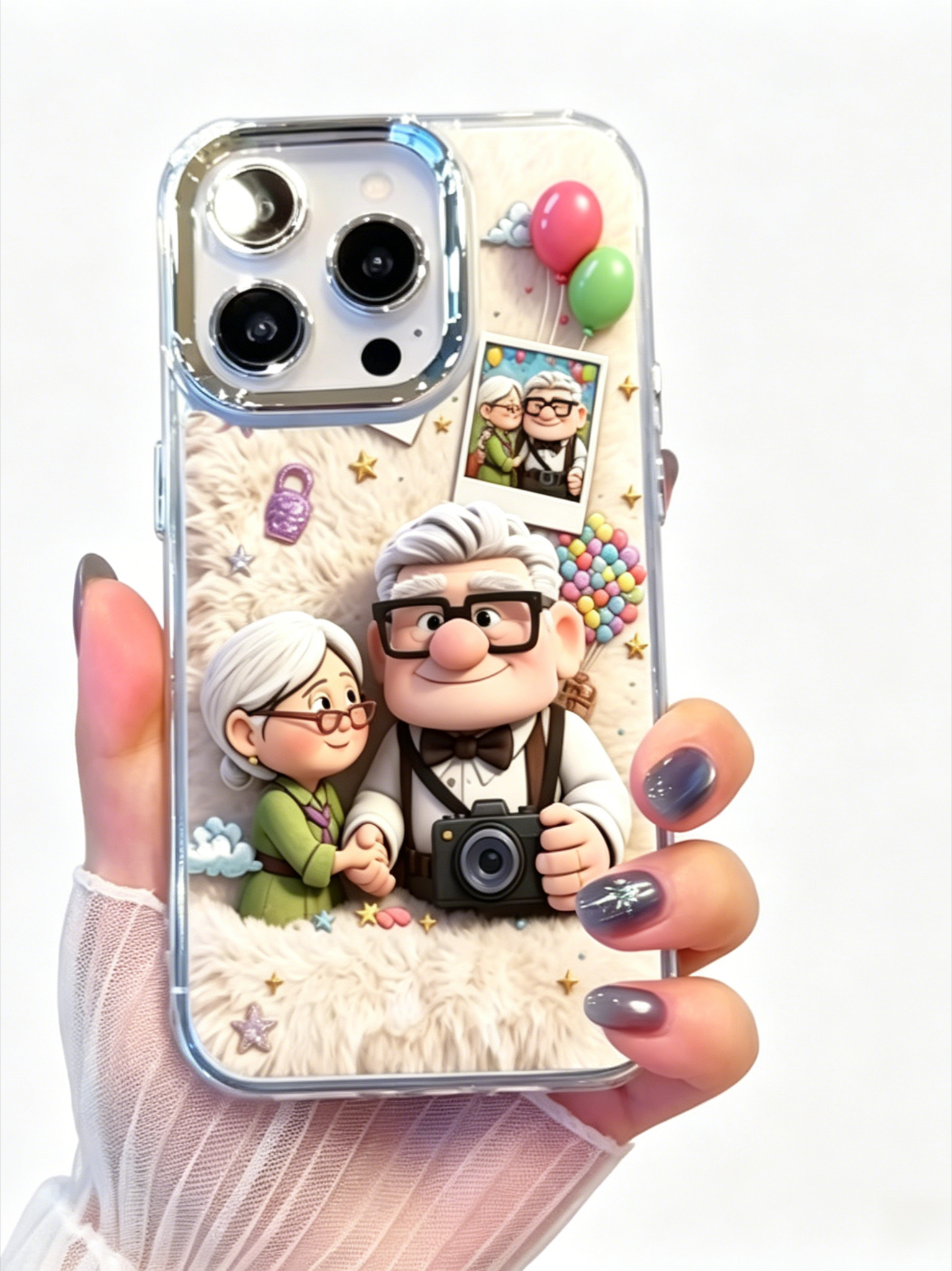 Movie Couple Fluffy Print iPhone Case Multiple iPhone sizes available