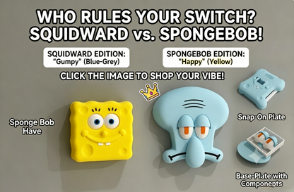 Funny Cartoon Light Switch Cover | Creative Spongebob & Squidward Wall Decor, Hilarious Home Gadget