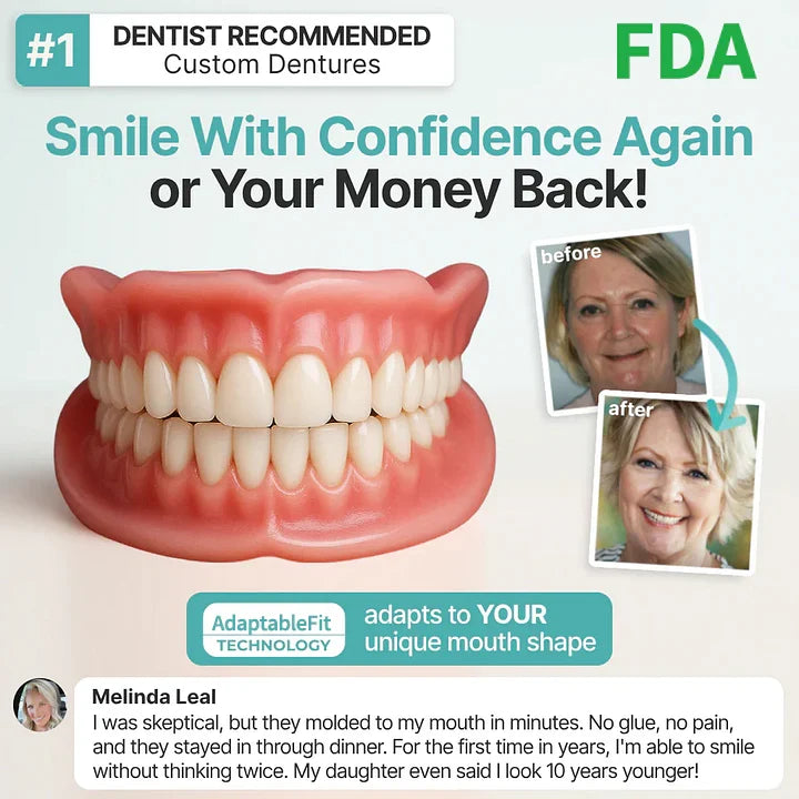 Advanced Custom-Fit Functional Dentures 🦷 Smile Confidently Again in Just 3 Minutes No Dentist Needed!