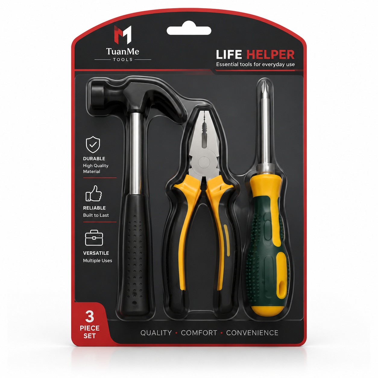 Home repair dual-purpose screwdriver and pliers manual hardware tool set
