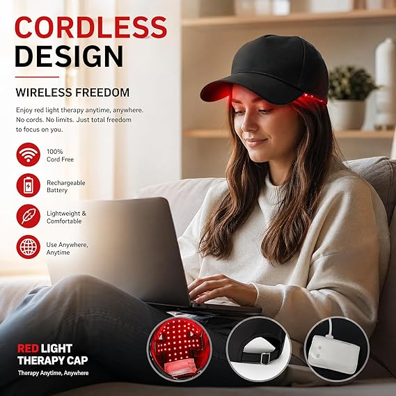 Power Red Light Therapy Cap | Advanced Infrared Hair Growth Device for Thinning Hair – GoOmniShop