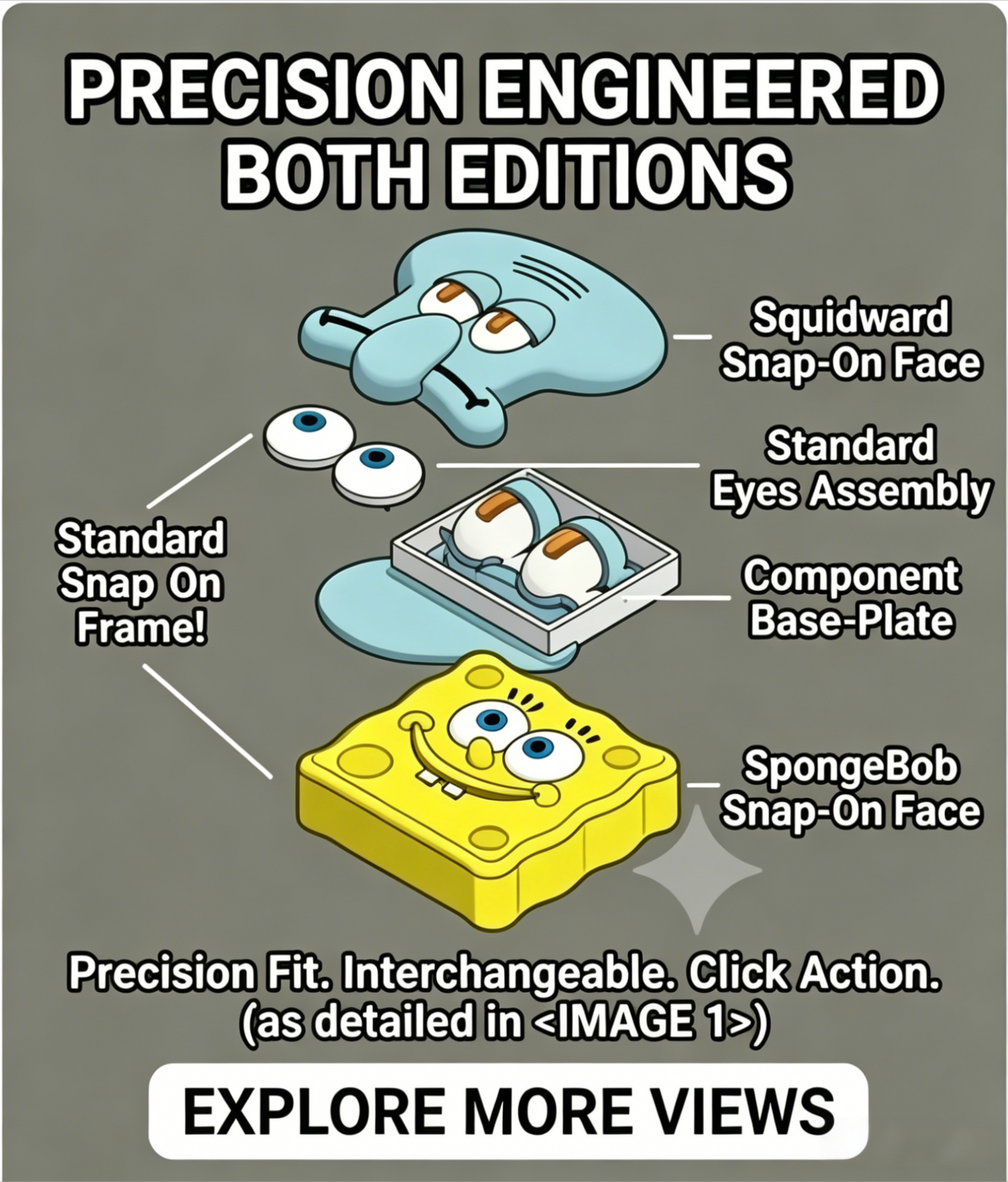 Funny Cartoon Light Switch Cover | Creative Spongebob & Squidward Wall Decor, Hilarious Home Gadget