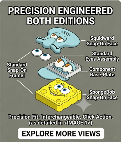 Funny Cartoon Light Switch Cover | Creative Spongebob & Squidward Wall Decor, Hilarious Home Gadget