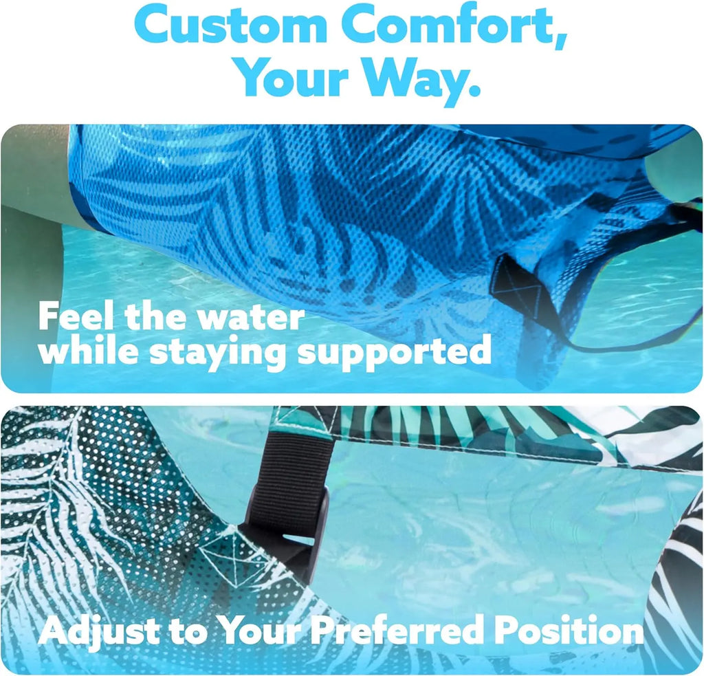 🏖️Inflatable Water Hammock Pool Float Chair💦 Breathable Mesh Floating Seat🛟 Great Savings When You Order A Pair