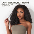 3-in-1 Curly Half Wig - 18" Glueless Burmese Spiral Curls
