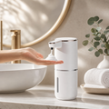 Touchless Foam Soap Dispenser Cleaner Hands. Less Mess. No Touching.