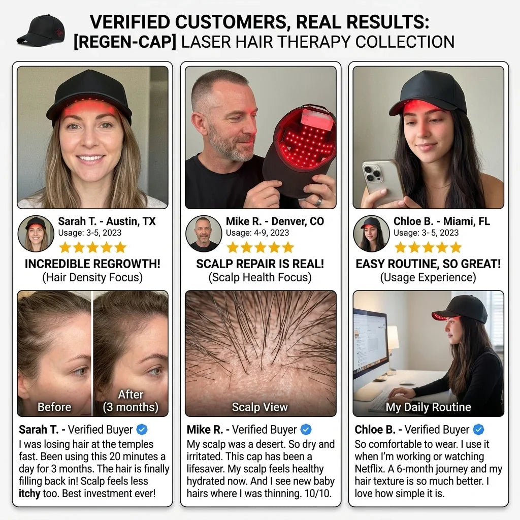 Power Red Light Therapy Cap | Advanced Infrared Hair Growth Device for Thinning Hair – GoOmniShop