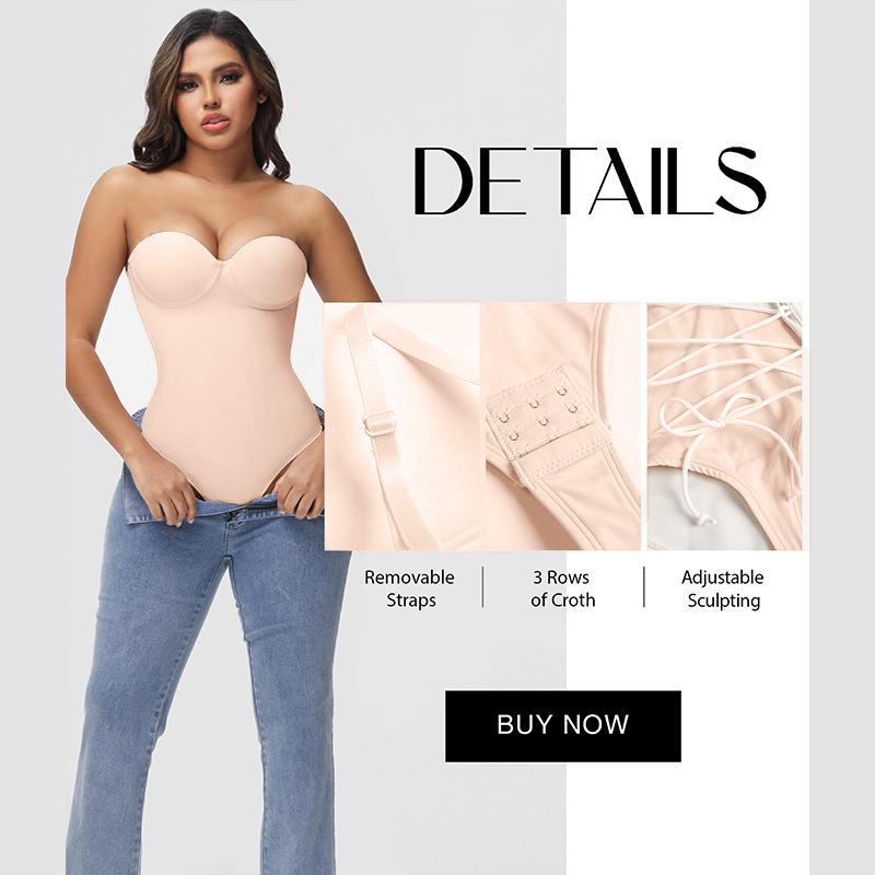 1-Piece Strapless Backless Corset Shapewear | Tummy Control Seamless Bodysuit