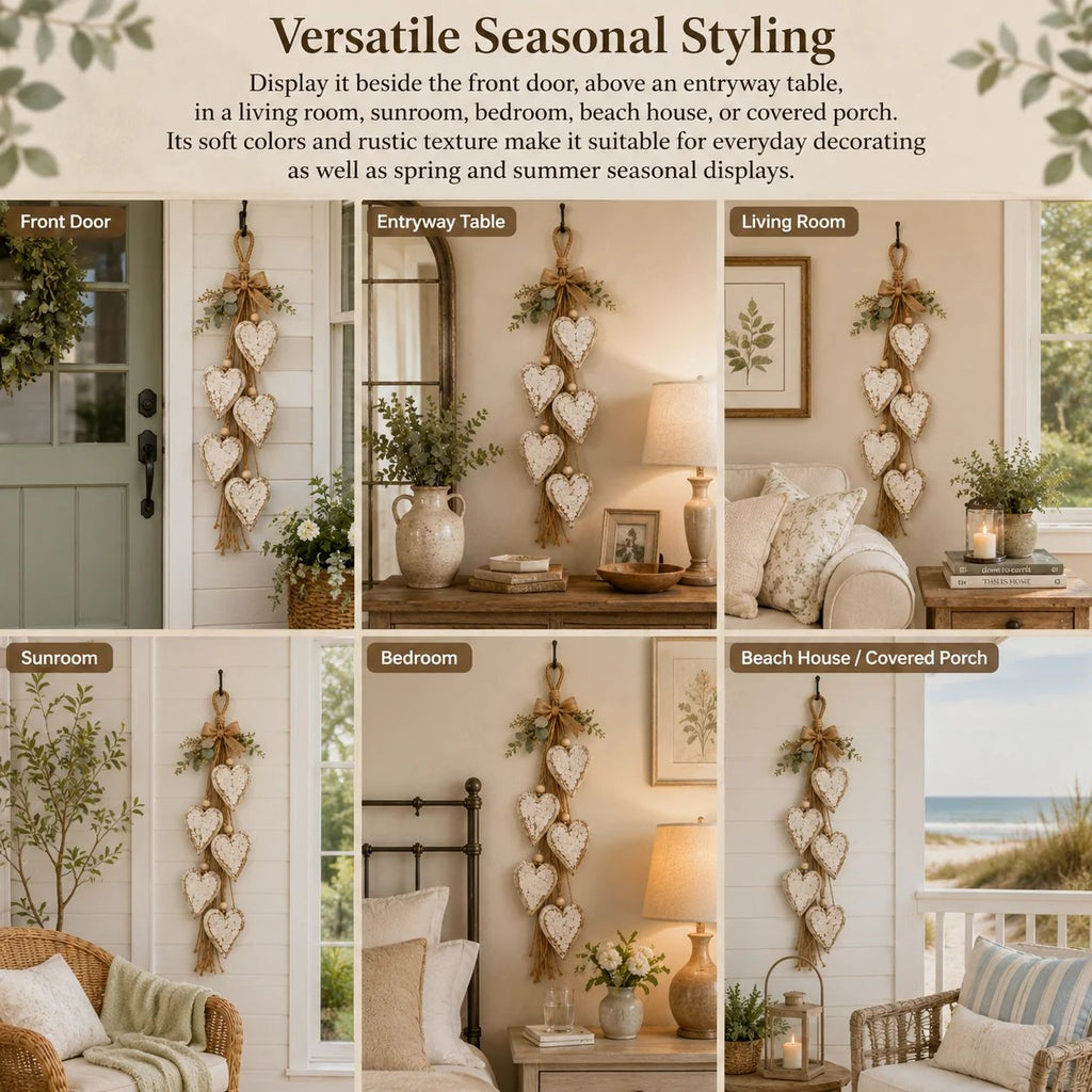 🍂🤎Hanging Heart Wall Decor