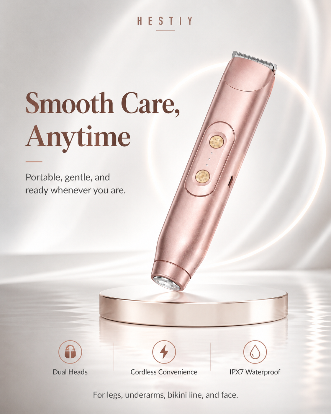 🚨 Pink GONE !! ACT FAST ⚡Bikini Trimmer for Women, Electric Shaver and Razor Rechargeable 2-in-1 Body and Facial Epilator, Underarms and Legs, IPX7 Waterproof