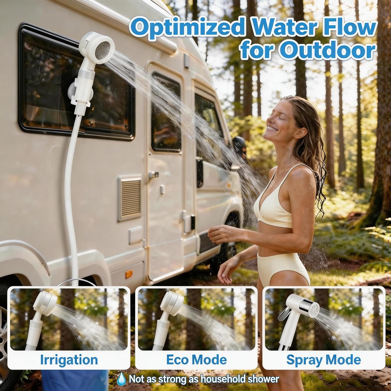 🚿Experience ultimate refreshment anywhere—from campsites to car washes.
