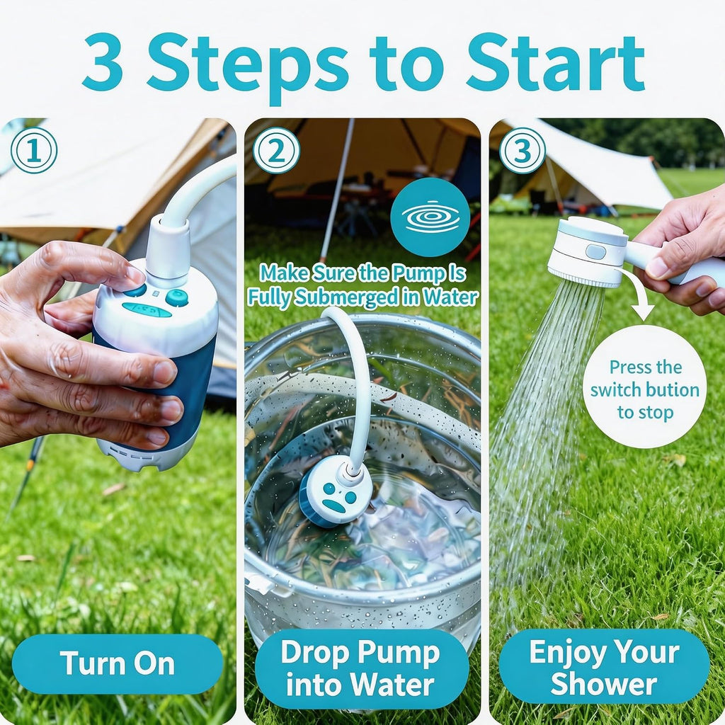 🚿Experience ultimate refreshment anywhere—from campsites to car washes.