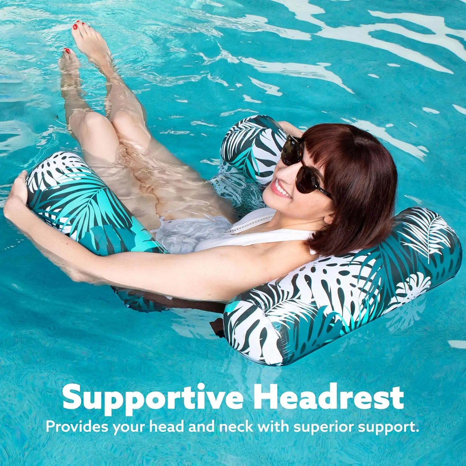 🏖️Inflatable Water Hammock Pool Float Chair💦 Breathable Mesh Floating Seat🛟 Great Savings When You Order A Pair