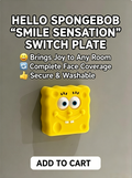 Funny Cartoon Light Switch Cover | Creative Spongebob & Squidward Wall Decor, Hilarious Home Gadget