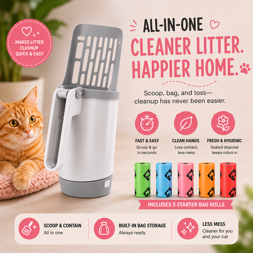 PurrScoop™ | The Mess-Free Cat Litter Scoop