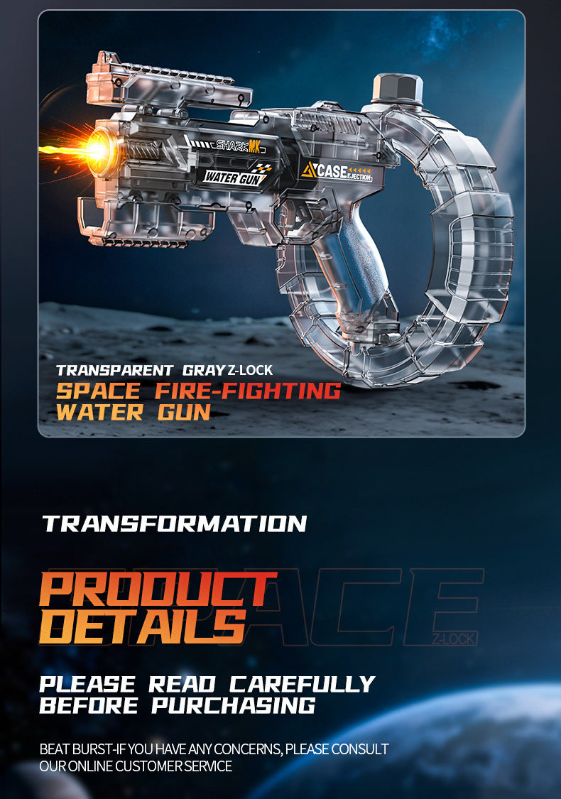 Space Spitfire Electric Water Gun - Automatic Cyber-Blaster Toy