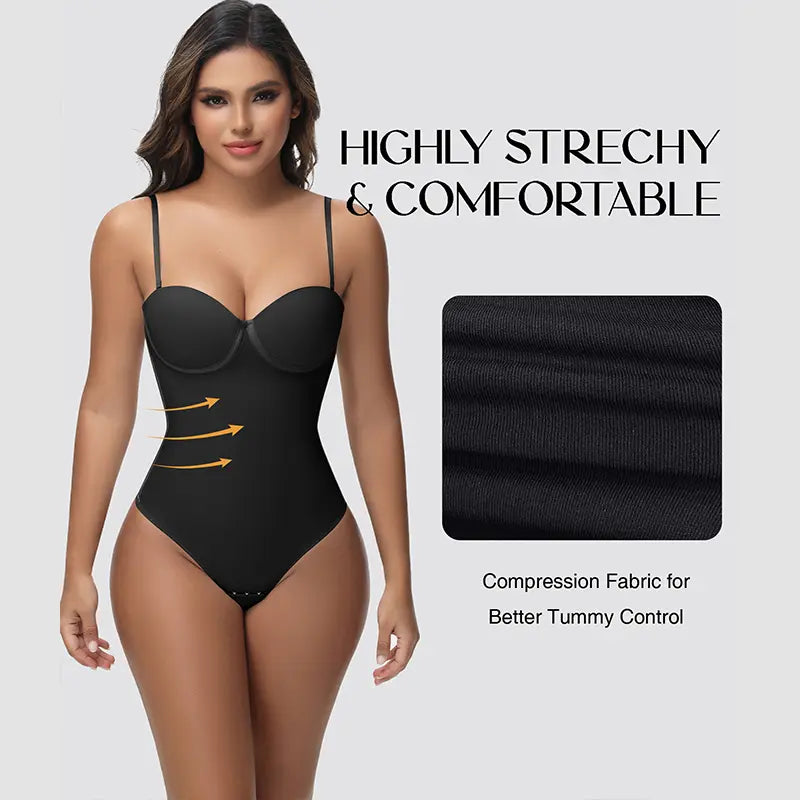 1-Piece Strapless Backless Corset Shapewear | Tummy Control Seamless Bodysuit