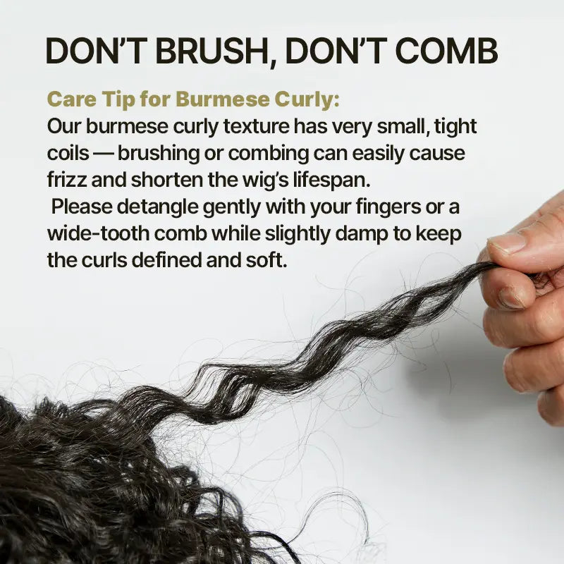 3-in-1 Curly Half Wig - 18" Glueless Burmese Spiral Curls
