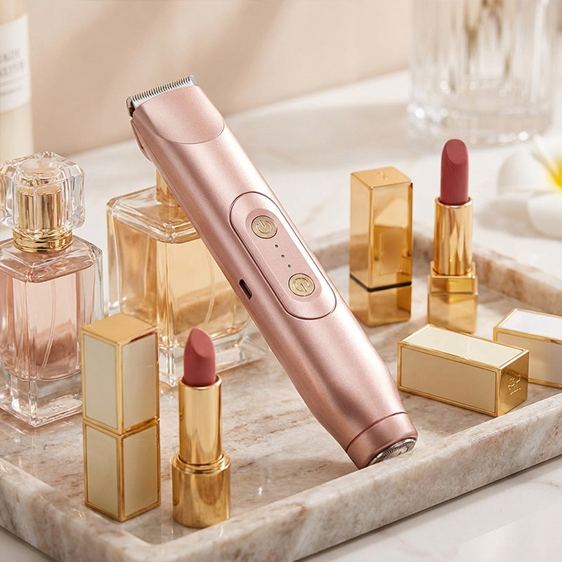🚨 Pink GONE !! ACT FAST ⚡Bikini Trimmer for Women, Electric Shaver and Razor Rechargeable 2-in-1 Body and Facial Epilator, Underarms and Legs, IPX7 Waterproof