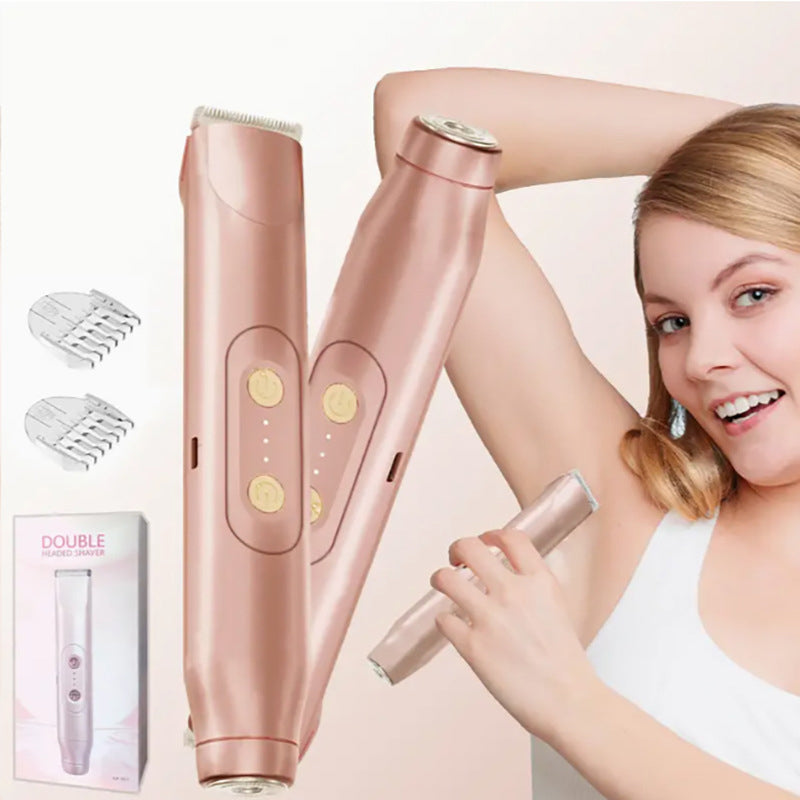 🚨 Pink GONE !! ACT FAST ⚡Bikini Trimmer for Women, Electric Shaver and Razor Rechargeable 2-in-1 Body and Facial Epilator, Underarms and Legs, IPX7 Waterproof